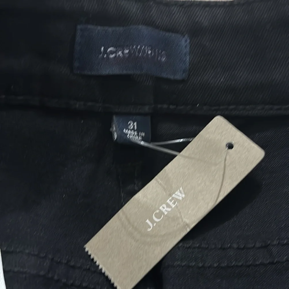 J. Crew Wide-Leg‎ High Waist Denim Black Jeana All Day Stretch Size 31 NWT